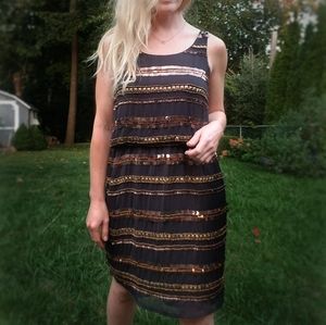 Shiffon dress with beads